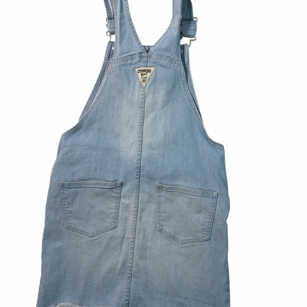 OshKosh B'gosh Denim Overall Dress Skirt Kids Sz 7/7A